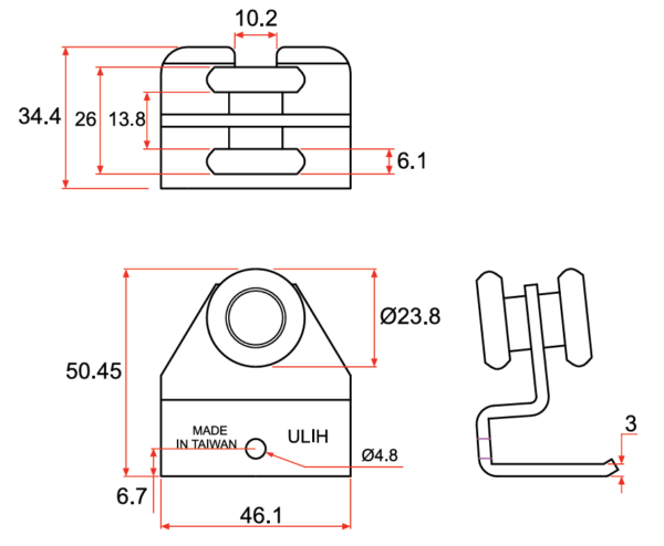 SDS-001 重型 D 型滑軌金屬吊輪及配件
